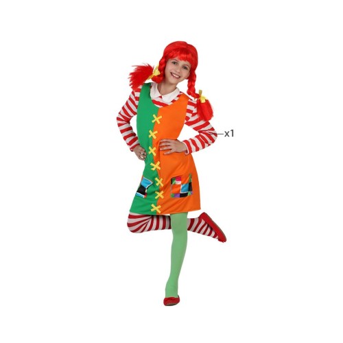 Pippi Longstocking, costume for children (115-130 cm) - AT23726